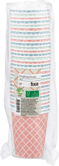 Pappersmugg Mönstrad