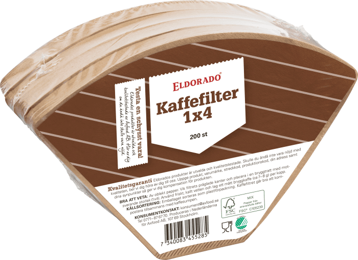 Kaffefilter 1 X 4