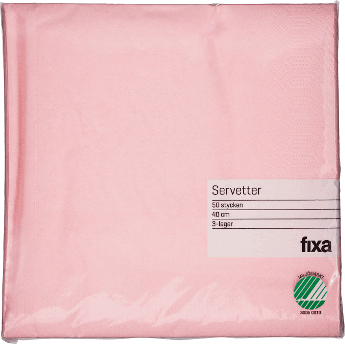 Servett Ljusrosa 40cm