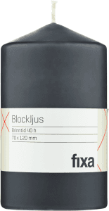 Blockljus Mörkgrå
