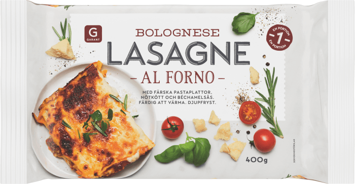 Lasagne Bolognese Fryst