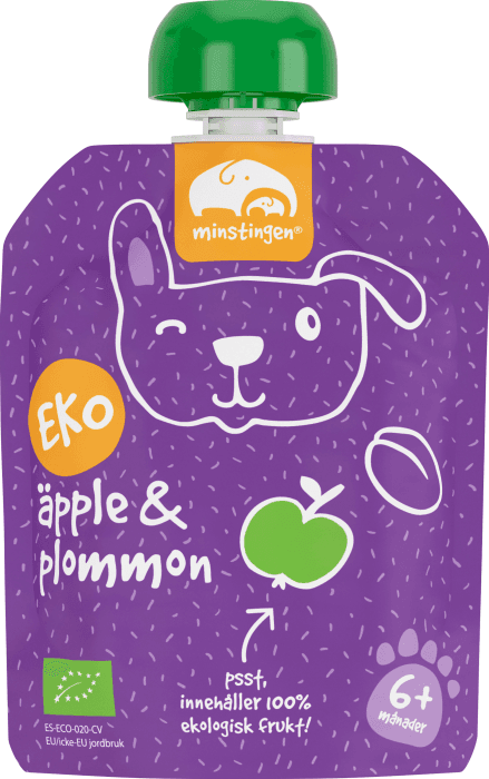 Klämmis Äpple & Plommon 6 mån Eko