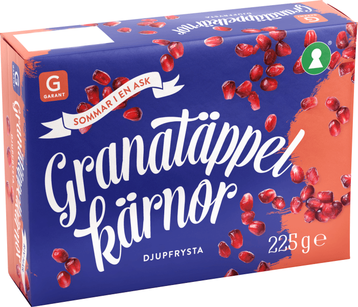 Granatäpplekärnor Fryst