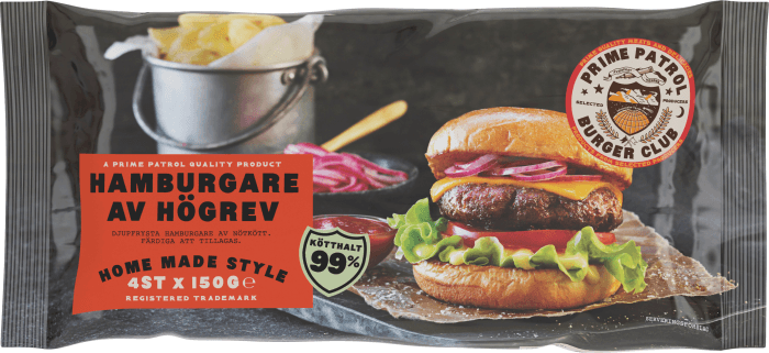 Hamburgare Högrev Frysta