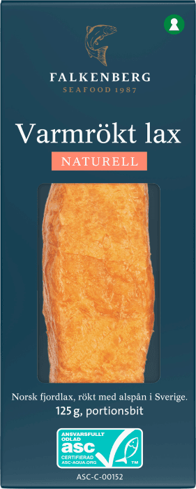 Varmrökt Lax Naturell Portionsbit