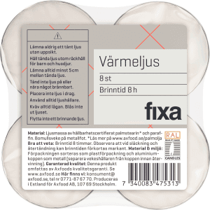 Värmeljus Stora 8h