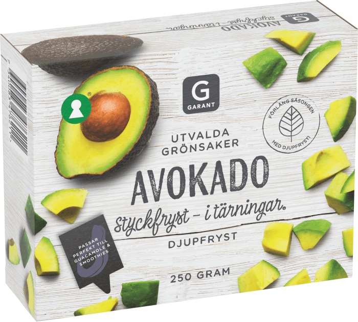 Avokado Bitar Fryst