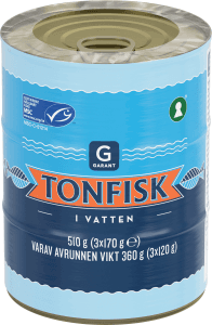 Tonfisk Vatten MSC 3x170g