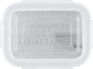 Glasmatlåda med Lock 0,6L