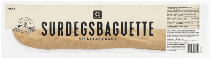 Surdegsbaguette Stenugnsbakad