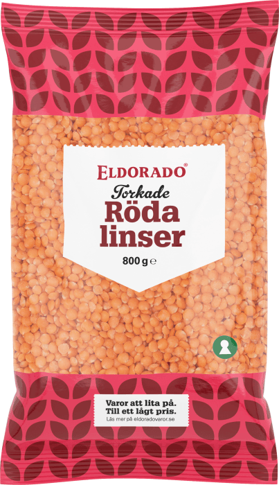 Röda Linser Torkade