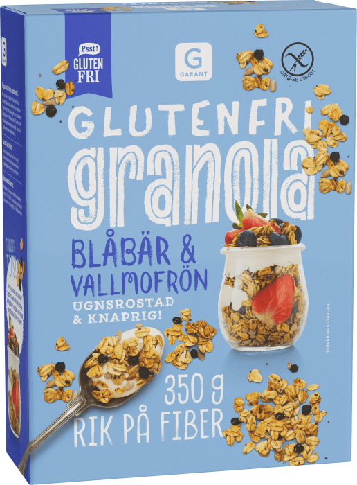 Granola Blåbär & Vallmofrön Glutenfri