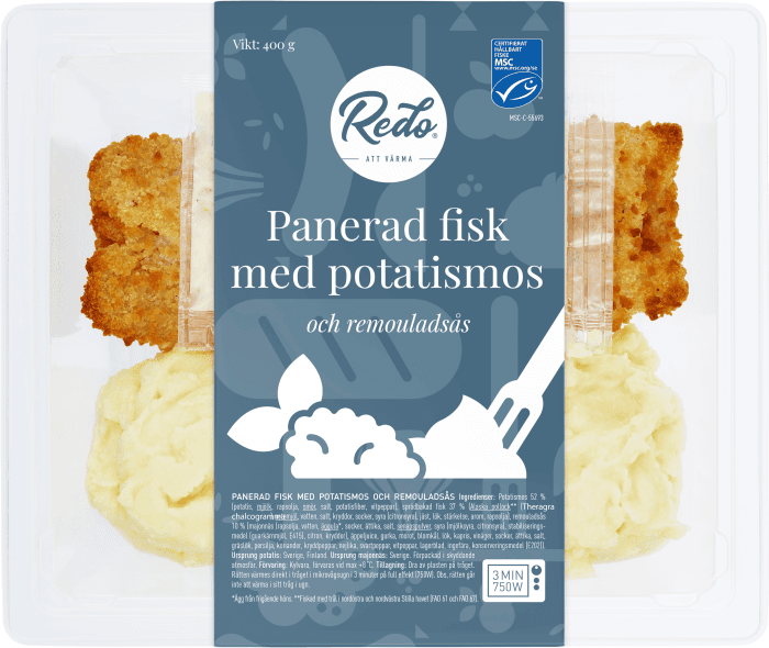 Panerad Fisk med Potatismos