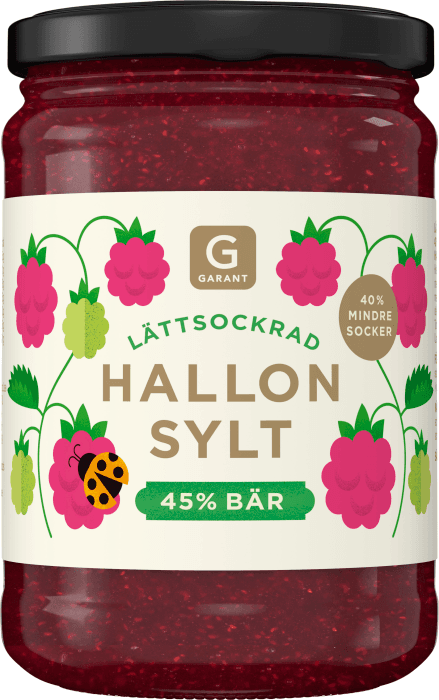 Hallonsylt 45% Bär Lättsockrad