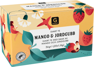 Mango & Jordgubb Svart Te