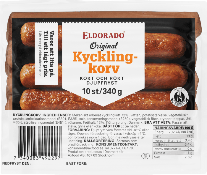 Kycklingkorv Original Fryst/ 10-pack