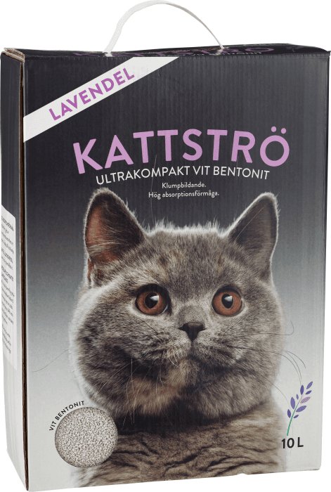 Kattströ Bentonit Vit Lavendel