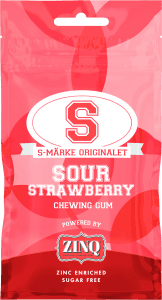 Sour Strawberr Tuggummi