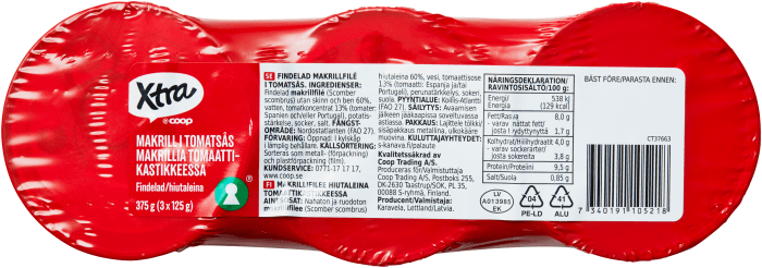 Makrill i Tomatsås 3-p