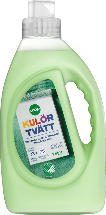 Kulörtvättmedel Flytande