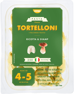 Tortelloni Ricotta & svamp