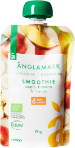 Klämmis Äpple, Banan & Mango 6 mån Eko