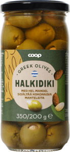 Gröna Oliver med mandel