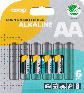 Batteri LR.5V AA Alkaline 6-pack