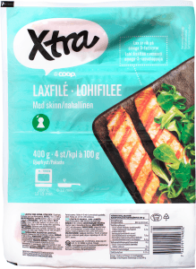 Laxfilé med skinn 4-pack