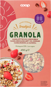 Granola Hasselnötter & jordgubbar