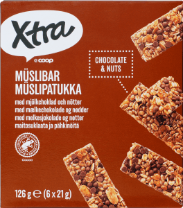 Müslibar Mjölkchoklad & nötter 6-pack