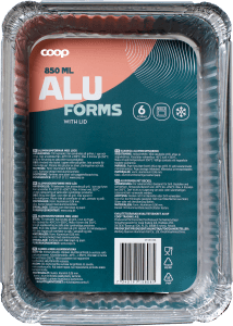 Aluminiumform med lock 6-pack