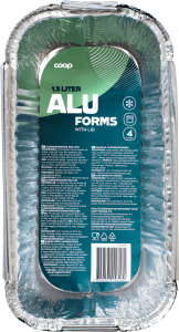Aluminiumform med lock 4-pack