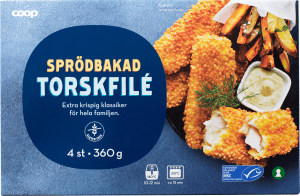 Torskfilé Sprödbakad