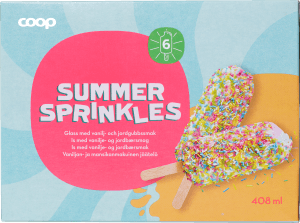 Glasspinnar Summer sprinkles 6-pack