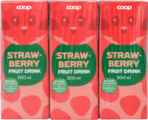 Fruktdryck Jordgubb 3-pack