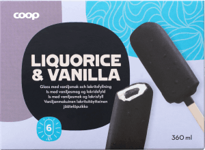 Glasspinnar Liquorice & vanilla 6-pack