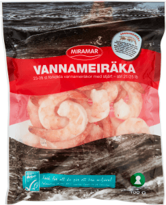 Vannameiräka Kokt M Stjärt 21/25 Fryst