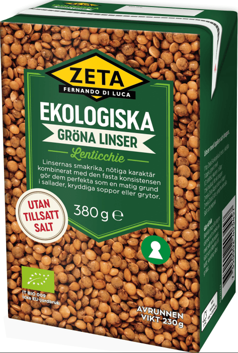 Gröna Linser Färdigkokta EKO