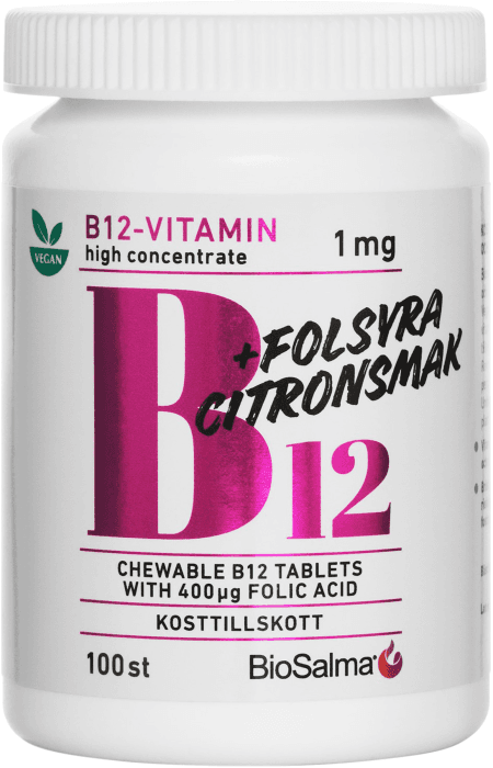 Vitamin B12 + Folsyra Citronsmak