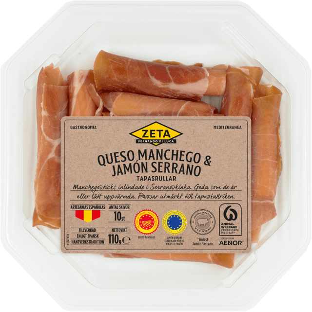 Tapasrullar Manchego Serrano