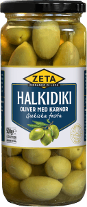 Halkidiki Oliver med Kärnor