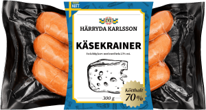 Kryddkorv Käsekrainer med Emmentalerost 70% Kötthalt
