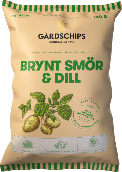 Chips Brynt Smör & Dill