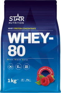 Proteinpulver Whey-80 Hallon