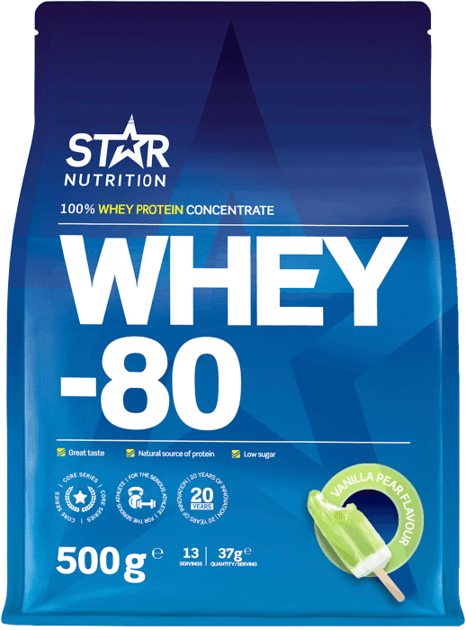 Proteinpulver Whey-80 Vanilla & Pear