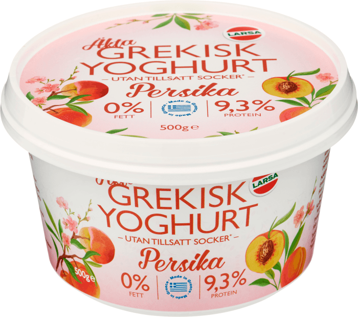 Äkta Grekisk Yoghurt Persika 0%
