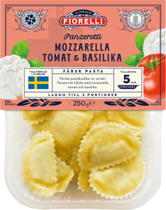 Färsk Pasta Panzerotti Mozzarella Tomat Basilika