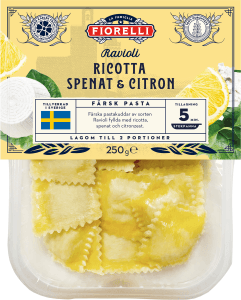Ravioli Ricotta, Spenat & Citron färsk