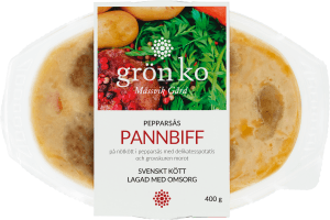 Färdigmat Pannbiff i Pepparsås med Potatis